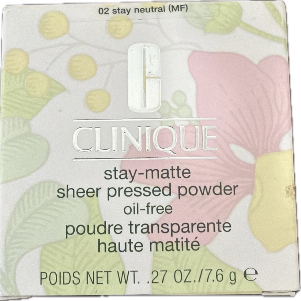 Clinique Stay-Matte Sheer Pressed Powder 02 Stay Neutral PRE-OWNED-See photos
